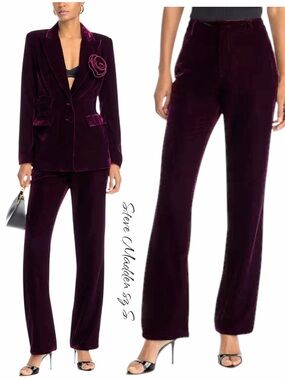 NWT STEVE MADDEN Velvet Straight Leg Pants sz S